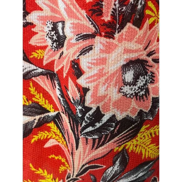 Diane Von Furstenberg DVF Dress 6 Sequin Fluid Floral Mini Red - Picture 6 of 7